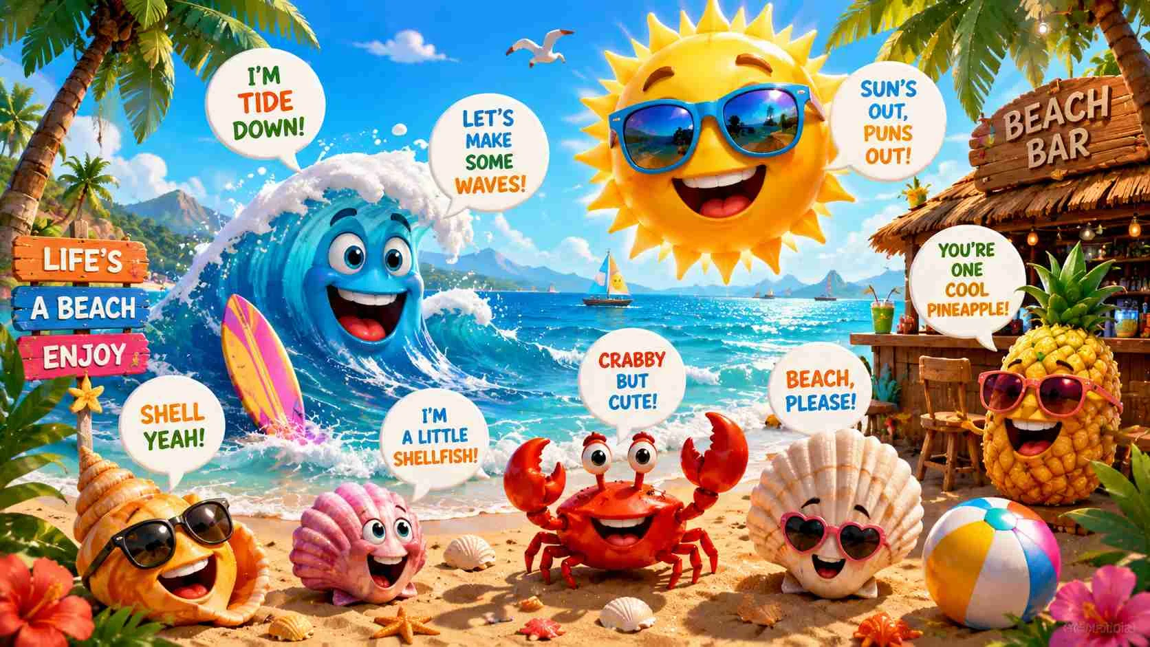 beach puns