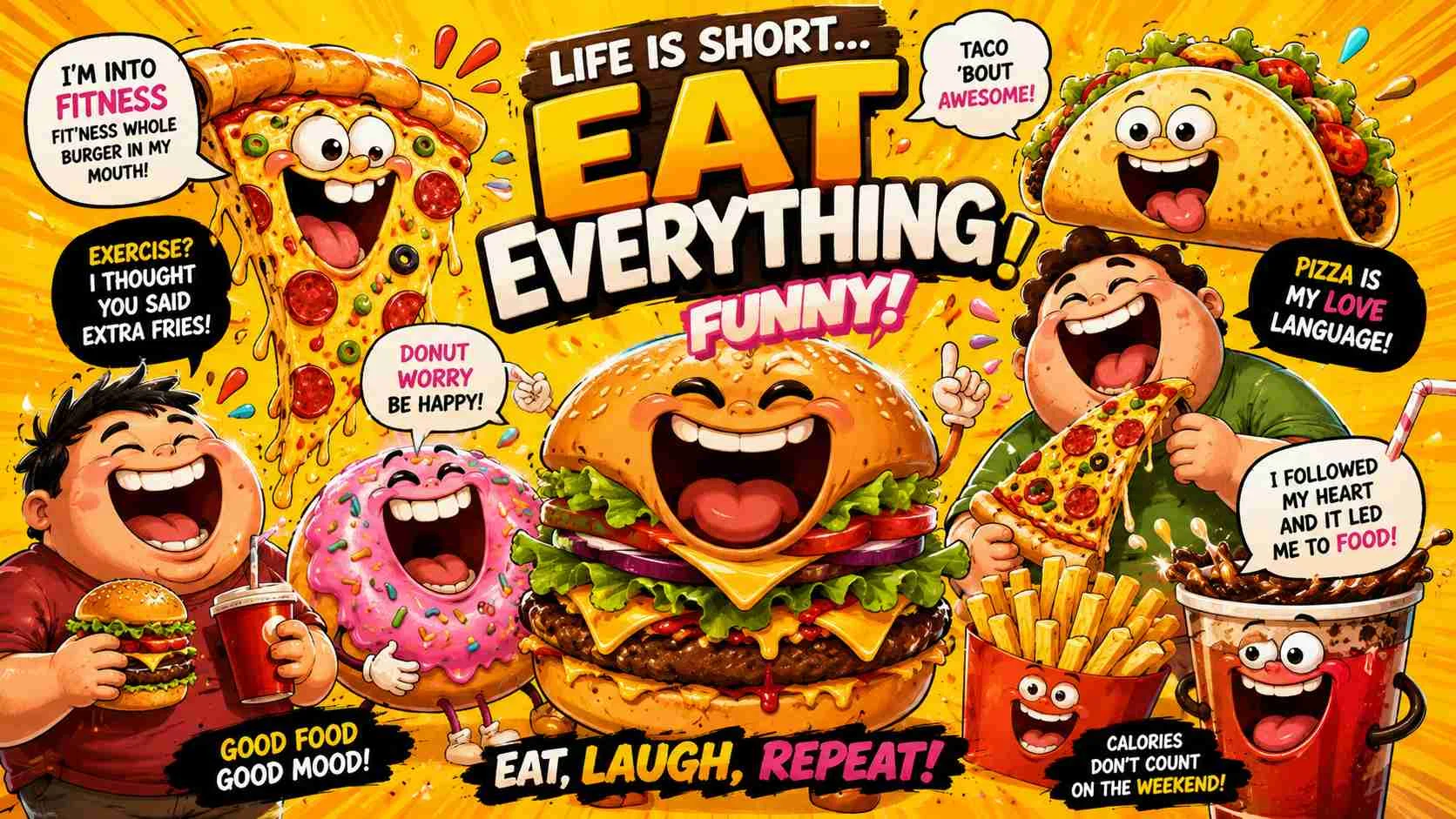 fat puns and jokes