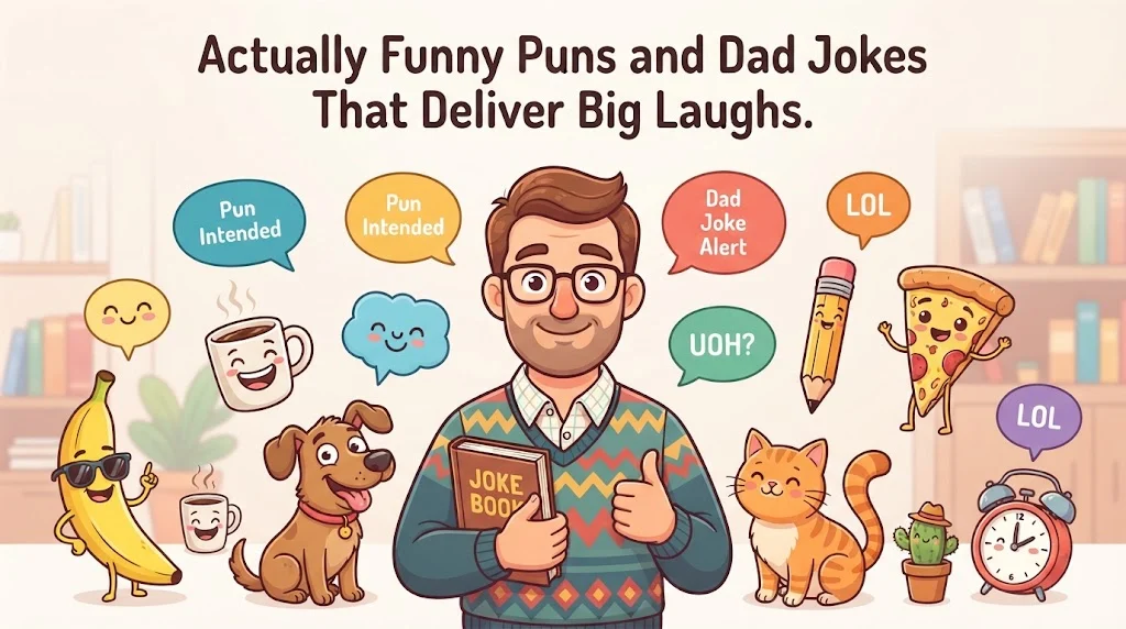 actually funny puns dad jokes